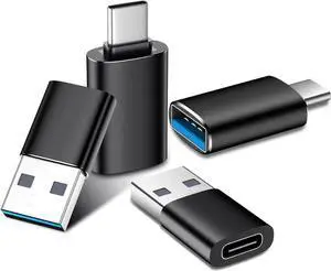 JAENFONG USB to USB C Adapter ?????????? Car Charger OTG Converter Compatible with MacBook Pro Air 2024 Notebook and More Type C for iPhone 16 15 14 13 Plus Pro Max Serial Adapters OTG Adapters