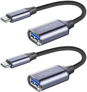 JAENFONG OTG USB-C to USB 3.0 Adapter [2Pack] Thunderbolt 3 Compatible with MacBook Pro/Air iPhone 16 Pro Max/Plus/15 Galaxy S24/S23/S22/S21