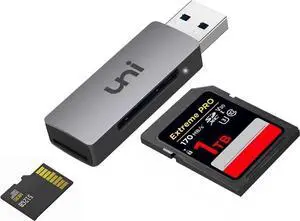 JAENFONG SD Card Reader USB 3.0 SD Card Adapter High-Speed Micro SD Memory Card Reader Support SD/Micro SD/TF/SDHC/SDXC/MMC/UHS-I Card Compatible with Mac Win Linux PC Laptop Chromebook Camera