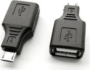 JAENFONG USB 2.0 Micro USB Male to USB Female OTG Adapter (2 Pack)
