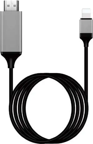 JAENFONG MFi Certified Lightning to HDMI Adapter for Phone to TV Compatible with iPhone iPad Sync Screen Connector Directly Connect on HDTV/Monitor/Projector NO Need Power Supply Support IOS11.0