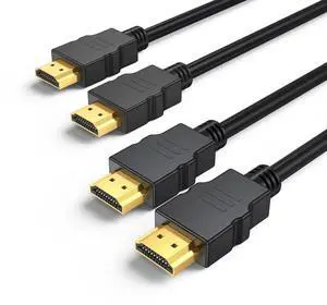 JAENFONG 4K HDMI Cable 6FT 2-Pack High Speed HDMI Cable Shielded Cord for Gaming Monitor Support 4K@60Hz 2K@120Hz Ethernet HDR 3D ARC Compatible with TV Laptop Monitor PS5 Xbox Blu-ray HDTV