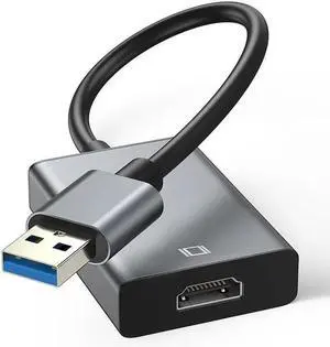JAENFONG USB to HDMI Adapter - 3.0/2.0 Multi-Monitor Cable Compatible with Windows 7/8/10/11 for Multiple Monitors