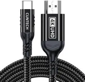 JAENFONG 4K@60Hz USB C to HDMI Cable 6.6FT [Thunderbolt 3/4 Compatible] for MacBook Pro/Air with iPhone 16 Pro/15 Pro/Max Surface Galaxy USB Type C Laptop Tablet Cell Phone