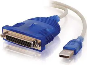 JAENFONG 16899 USB To DB25 Parallel Printer Adapter Cable Beige (6 Feet 1.82 Meters)