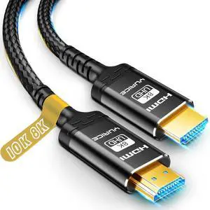 JAENFONG 10K 8K HDMI 2.1 Cable - 5FT/1.5M Ultra HD Cable High-Speed Lead 48Gbps - Professional Heavy Duty Braided Cord - Multiple Size Options (1.5FT-25FT) - 4K@120Hz 8K@60Hz HDR DTS:X HDCP 2.2/2.