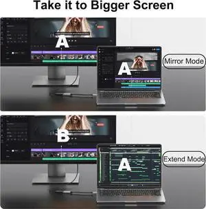 JAENFONG USB to HDMI Adapter 1080P 60Hz USB A 3.0 to HDMI Adapter for Monitor TV Projectors Compatible with Mac OS Windows 7/8/10/11 - Requires Driver Installation