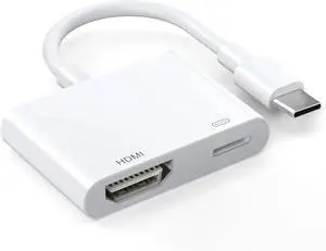 JAENFONG MFi Certified USB-C to HDMI Adapter 4K@60Hz for iPhone 16 15 MacBook Pro Air iPad Pro Digital AV HDMI 2.0 Cord Compatible with Galaxy S24