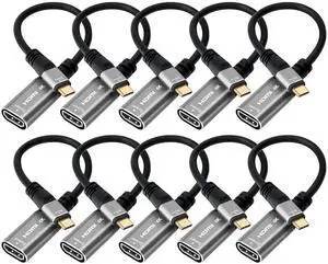 JAENFONG 4K USB C to HDMI Adapter 10 Pack Type-C Male (Source) to HDMI Female (Screen) Converter Connector [Thunderbolt 3/4 Compatible] for iPhone16 Series MacBook Pro Air iPad Pro Galaxy 24-0.6 Feet