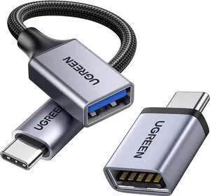 JAENFONG USB C to USB A Adapter 2 Pack USB C Male to USB Female Adapter Compatible with S23 Ultra MacBook Pro 2023 / Air 2022 iPad Pro/Mini Thunderbolt 4/3 Device