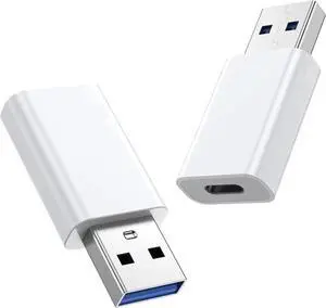 JAENFONG USB to USB C Adapter 2 Pack USB-C Female to USB Male Adapter OTG Charger Converter Compatible for Watch Ultra iWatch/iPhone/Pro Max Plus/Airpods/iPad 9 10 Air 5 Mini 6/Car/