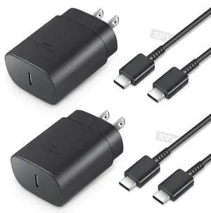 25W Type C Charger Fast Charging 10ft S25 S23 S22 S24 Ultra Charger Fast Charging Cord 10 Foot Android Phone Chargers Block for Galaxy S25 Ultra/S25/S25+/S24 Ultra/S24/S24+/S23/S22 Ultra