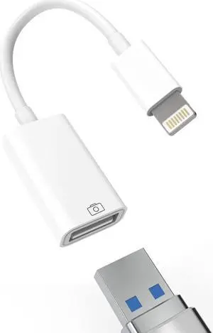 Lightning Male to USB Female Adapter OTG Data Sync Cable Compatible with Iphone13 11 12pro Max Mini XR X XS 8 7 SE Plus for Ipad Air Camera 3.0 Mouse Keyboard Hub Midi Port Adaptador Connector