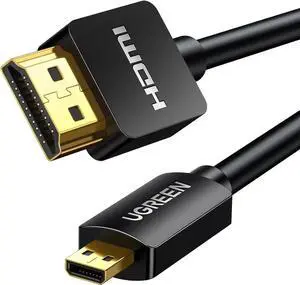 JAENFONG Micro HDMI to HDMI Cable Adapter 4K 60Hz Ethernet Audio Return Channel Compatible with GoPro Hero 7/6 Raspberry Pi 5 Retroid Pocket 3+/3 Yoga 3 B500 Camera Video Capture Card 3FT