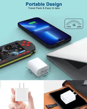 iPhone Charger Fast Charging iPhone Fast Charger 2Pack Type C Fast Charger Block Plug Adapter 6FT USB-C to Lightning Cable Cord for iPhone 14/13/13 Pro/12 Pro/12 Pro Max/11/Xs Max/XR/X/SE iPad AirPods