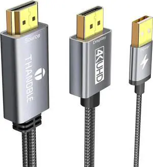 JAENFONG Active HDMI to DisplayPort Cable 6FT (4K60Hz) Uni-Directional HDMI Source to Display Port Monitor Cable Male to DP Female Compatible PC Graphics Card Laptops PS5