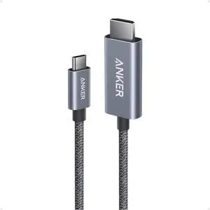 JAENFONG HDMI Cable 4K@60Hz Ultra-Fast Nylon-Braided USB C to HDMI Cord with Advanced Shielding Thunderbolt 5/4/3 for MacBook iPad iPhone HD TV and More(3FT Black)