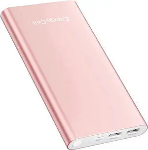 JAENFONG Pilot 4GS Portable Charger 12000mAh Fast Charging Power Bank Dual 3A High-Speed Output Battery Pack Compatible with iPhone 16 15 14 13 12 11 and More (Rose Gold)