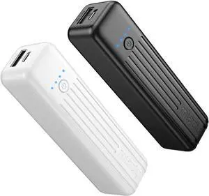 JAENFONG 2-Pack Small Portable Charger 5000mAh Mini Battery Pack 3.45oz Lightweight Power Bank 5V/2.4A Output & 5V/2A Input Compatible with iPhone Galaxy Android etc JAENFONG 2-Pack Small Portable Charger 5000mAh Mini Battery Pack 3.45oz Lightweight Power Bank 5V/2.4A Output & 5V/2A Input Compatible with iPhone Galaxy Android etc