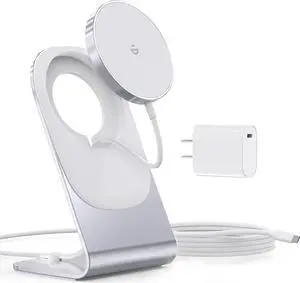 Magnetic Wireless Charger for iPhone 16/15/14/13/12 - Mag Charger+20W USB C Adapter Fast Wireless Charging Stand/Pad with 5ft USB-C Cable for iPhone 16/15/14/13/12 Pro Max Plus Mini Mag-Safe Charger