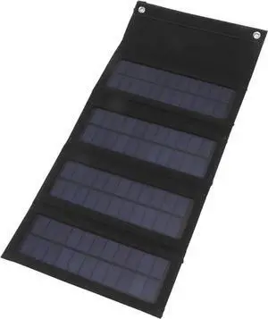 JAENFONG 1PCS 40W Foldable Solar Panel Charger Low Light Solar Panel High Conversion Efficiency for Backpacking for Camping Portable Solar Panel Kit(Black)