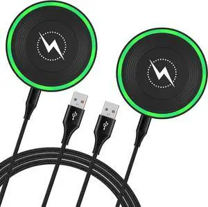 Fast Wireless Phone Charger for Motorola Razr 2024/Edge 2024/G Power 2025/2024/G Stylus 5G 2Pack 15W Android Wireless Charger Station Fast Charging Pad for S25 Ultra/Z Fold 6/5/S24/S23/S22/S21