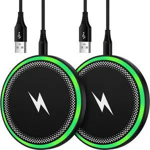 S25 Wireless Android Charger Fast Charging Pad for Galaxy S25 Ultra/S24 Plus/FE/S23/S22/S21 2Pack 15W Fast Wireless Phone Charger Station for Motorola Edge 2024/G Stylus 5G/Razr 2024