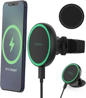 Magnetic Wireless Car Charger Mount Compatible with Magsafe iPhone 15/ iPhone 14/iPhone 13 Fast Charging Air Vent Magnet Accessories Car Phone Holder