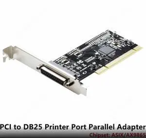 JAENFONG 1 Port DB25 25Pin Parallel Port LPT Printer Expansion Card PCI to DB25 Adapter Controller Riser Card Chipset AX9865 for Desktop