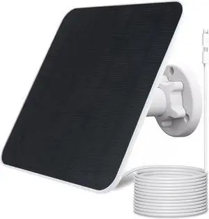 JAENFONG Solar Panel Charger Compatible with Eufycam 2C/2C Pro/E40/E20/2/2 Pro/E 5V 5W Continuously Charging 9.8ft Cable Weatherproof (1Pack)