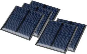 JAENFONG 5Pcs 5.5V 60mA Poly Mini Solar Cell Panel Module DIY for Light Toys Charger 60mm x 60mm
