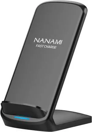 Upgraded Fast Wireless Charger Qi-Certified Wireless Charging Stand Compatible with Galaxy S25/S24/S23/S22/S21/S20 & Qi Phone Charger for iPhone 16/16 Plus/16 Pro/16 Pro Max/15/14/13