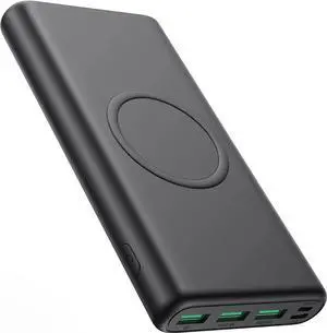Wireless Portable Charger Power Bank 33800mAh 15W Fast Wireless Charging 25W PD QC 4.0 USB-C Power Bank 5 Output & Dual Input External Battery Pack Compatible with iPhone 16/15/14/13/12 Android etc