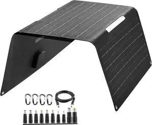 JAENFONG 36W Portable Solar Panel with USB-A QC3.0 18W Charging for Phone Ipad Power Bank Camping IPX4 Waterproof Foldable Solar Panel Solar Charger DC Output for 12v Battery Small Power Station