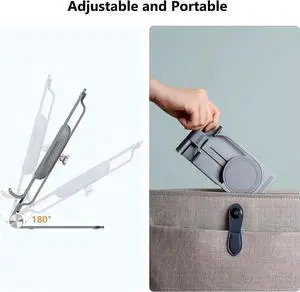 Fast Wireless Charger - Metal Foldable and Adjustable Wireless Charging Stand for iPhone 16 15 14 13 12 Galaxy S25 S24 S23 S22 S21 Ultra/Plus and Android Phones Space Grey