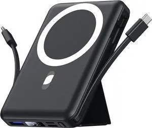 for Magsafe Battery Pack 10000mAh Magnetic Power Bank 22.5W PD Fast Charging with USB-C Cable LED Display Wireless Portable Charger for Magsafe with Stand for iPhone 16/15/14/13/12/Pro/Pro Max