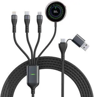 Charging Cord for Galaxy Watch 6/5/4/3 Charger - 100W USB C Galaxy S23/S22/Z/A Series Phone Multi Charging Cable 3M/10Ft USB A/USB C to Micro USB+Lightning+Type C+ Watch Charger Cable