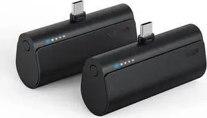 JAENFONG 2 Packs of USB C Portable Chargers 5000mAh Power Bank Fast Charge Cordless Battery Pack Compatible for iPhone 15/16/16 Plus/16 Pro/16 Pro Max Galaxy S25/S24/S23 Android
