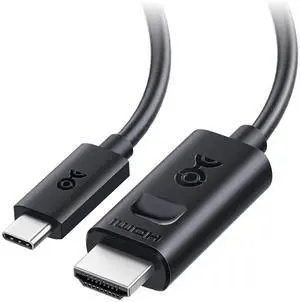 JAENFONG Unidirectional USB C to HDMI 2.1 Cable - 6ft Support 4K@240Hz and 8K@60Hz HDR - Thunderbolt 4 Thunderbolt 5 USB 4 Compatible with MacBook Pro XPS ThinkPad - Max 4K 60Hz on macOS