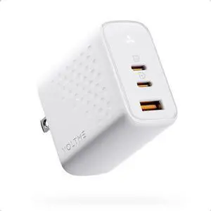 USB C Charger 65W PPS 3-Port GaN Fast Charger Block Compact Foldable Wall Charger for MacBook Pro/Air XPS 13 iPad Pro iPhone 14/13 Pro Max Galaxy S22 /S21 Pixel & More