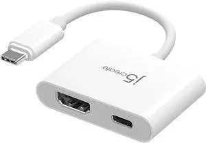 JAENFONG 2-in-1 USB-C to 4K HDMI Adapter with PD Charging Port Supports 4K UHD Video Charge While Displaying Compatible with MacBook iPad Smartphone Laptop Steam Deck (JCA152)