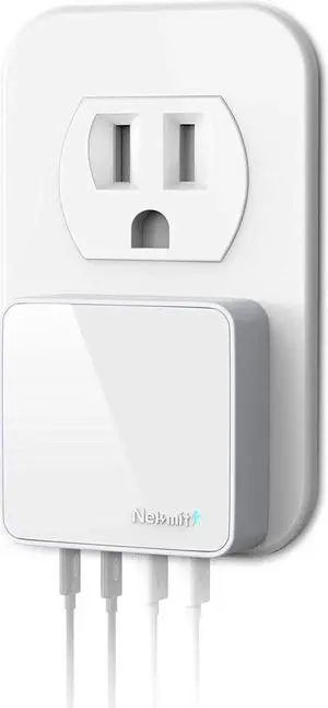 USB C Charger Thin Flat 52W 4-Port Fast Wall Charger with Two 20W Power Delivery and 2 Port for iPhone 14/14 Pro/14 Pro Max Galaxy Pixel iPad Pro AirPods More Upgraded