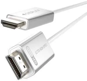JAENFONG HDMI 2.1 Cable 50ft White 4K 8K Fiber Optic HDMI Cable[8K@60Hz 4K@120Hz 48Gbps Dynamic HDR eARC HDCP 2.2&2.3 3D] Compatible with 4090 RX 7900 XTX Monitor PS5 Soundbar