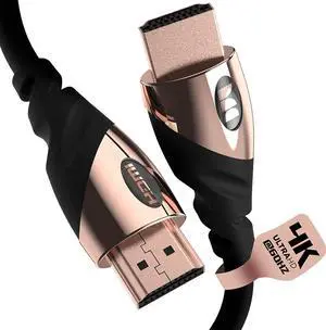 JAENFONG Rose Gold HDMI Cable 4K Ultra HD Xbox Series X PlayStation 5 Nintendo TV HDMI Cable 24K Gold Contacts High Speed 21 Gbps 60/120 Hz Duraflex Coating (12 FT)