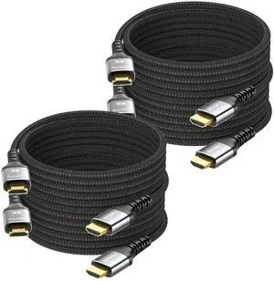 JAENFONG 8K HDMI Cable 10 FT 4-Pack HDMI 2.1 Gaming Cord Support 8K@60Hz 4K@120Hz Dynamic HDR10+ SBTM VRR QFT ALLM 3D HDCP 2.3 for PS5 Xbox Nintendo Switch TV PC Monitor Graphics Card