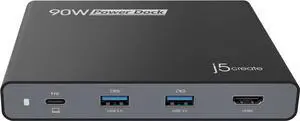 JAENFONG USB-C Travel Dock with PD 65W Power Supply - for Travel or Business Trip - Charging Adapter Hub with 4K HDMI USB-A x 2 - for MacBook Air/Pro 13 Surface Pro and USB-C Laptop (JCDP392)