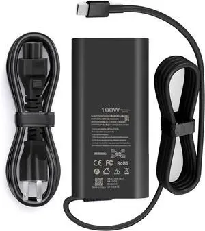 GAN 100W USB C Laptop Charger for Latitude 5340 7640 7340 7440 5440 5540 9440 5289 5300 Precision 3540 3580 3480 3581 5480 5680 in-spiron 14 Plus 7430 7440 DA100PM220