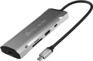 JAENFONG Laptop Docking Station 9-in-1 4K60Hz HDMI USB-C 10Gbps 2 USB-A 10Gbps 100W PD with USB-C 5Gbps Ethernet SD 4.0 Card Reader for MacBook XPS Surface Pro (JCD393)