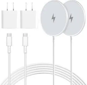 Magnetic Wireless Charger 2Pack 10FT Magsafe Charger Fast Mag-Safe Charging Wireless iPhone Charger Pad with Charging Plug for iPhone 16Pro Max/16Pro/16Plus/15Pro Max/15/14/13/12/AirPods3/Pro 2