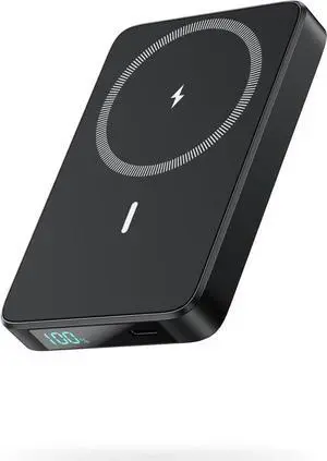 Magnetic Portable Charger Power Bank Compact 10800mAh LCD Display Wireless Portable Charger 20W PD USB-C in&out Battery Pack Compatible with Magsafe iPhone 16/16 Plus/16 Pro Max/15 Pro/14/13/12 Series